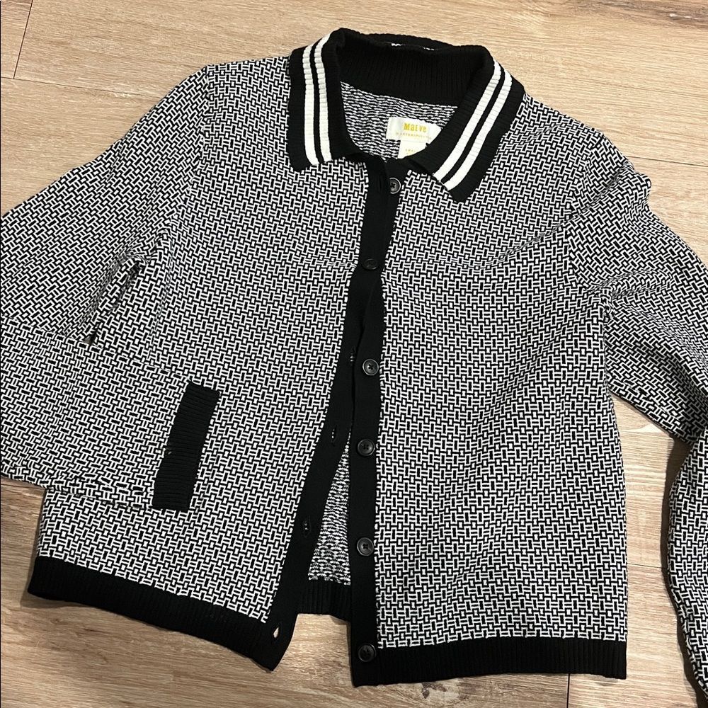 Anthropologie • Maeve plunging polo cardigan sweater - Picture 4 of 5